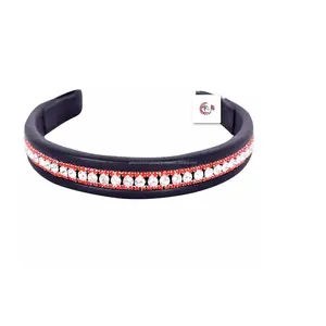 Best Quality Channel Horse Leather Bridle Crystal Brow band | horse riding products crystal browbands manufacturer wholesaler