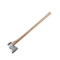 Hache de fendeur à lame en acier inoxydable, manche en bois naturel, qualité industrielle, robuste, à dos plat, outil de coupe d'arbres forgé à la main