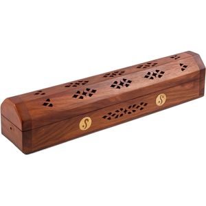 Artisan Wooden Incense Storage Box <b>Elephant</b> Inlay Jali Lid Handcrafted Aromatherapy Holder for Home <b>Decor</b> and Meditation - Product Image 4