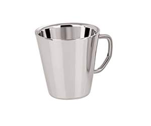 Mug isotherme à double paroi en acier inoxydable avec poignée, design simple, vente en gros - Product Image 2