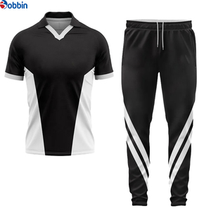 ชุดเสื้อฟุตบอลคอกวีแขนสั้นคุณภาพสูงพร้อมโลโก้สั่งทำพิเศษ บริการ OEM ตัดเย็บอัตโนมัติ ชุดกีฬาคริกเก็ตสำหรับทุกฤดูกาล - Product Image 1