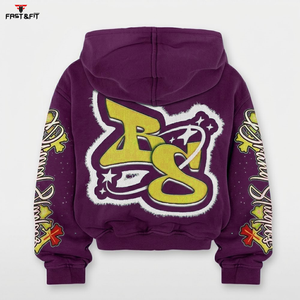Collection Hiver 2026 – Sweats à Capuche Homme 100% Coton Séchage Rapide Respirant Coupe Ample Couleur Unie Léger Logo Personnalisé - Product Image 6