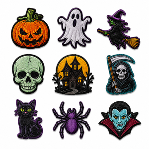 Custom Halloween Patches | Embroidered Halloween Patches | <b>Iron</b> <b>On</b> Halloween <b>Badges</b> | Wholesale Custom Patches - Product Image 3