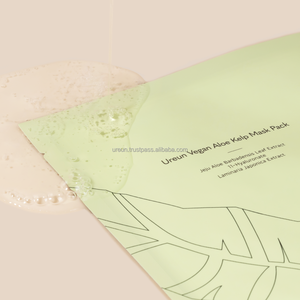 Masque en feuille Ureun Vegan Aloe Kelp, écologique, sans cruauté, soin doux, ingrédients naturels, beauté durable pour tous les types de peau - Product Image 1