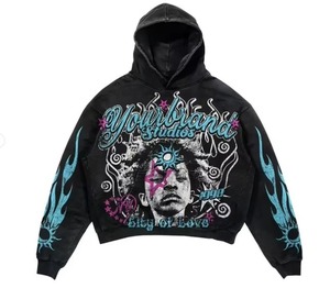 Custom Screen Printing Oversize Hoodie Streetwear Heavy Wait 100% Cotton Fleece Premium Quality Trendy Look Hoodie For Unisex - Product Image 5