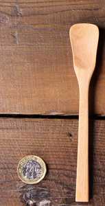 Spatule classique en bois de Neem naturel – Spatule de cuisine haut de gamme à long manche pour poêles antiadhésives, cuisson, agitation et préparation des aliments - Product Image 2