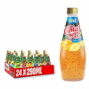 Etiqueta privada 290ml Lychee Chia Seed Drink - Vietnam, sin azúcar, OEM/ODM, muestra gratis y precios a granel - Product Image 1