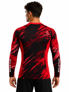 Camiseta de Compresión Salstar para Hombre, de Alta Calidad, Secado Rápido, Deportiva, con Logotipo Personalizable, Impresión por Sublimación, Cuello Redondo, Corte Ajustado, para Gimnasio - Product Image 4