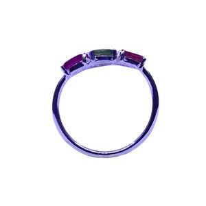 Wedding Wear 925 Sterling Silver Gold Plated Jewelry Multi Tourmaline Gemstone Women Wear Classic <b>Ring</b> - Product Image 3
