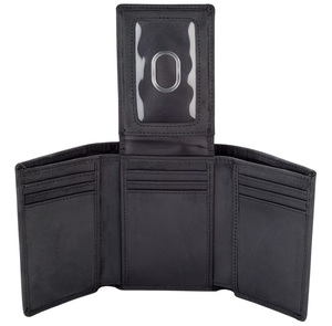 Cartera de Negocios de Cuero Genuino de Alta Calidad, Personalizada, Plegable en Tres Partes, con Impresión de Logotipo, Cubierta de Cuero Sintético Moderno, Porta Tarjetas Premium - Product Image 1