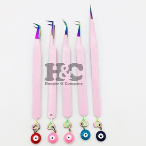 Pince à épiler professionnelle pour extensions de cils, en acier inoxydable, anti-magnétique, anti-statique, durable, personnalisable avec logo, éco-responsable - Product Image 5