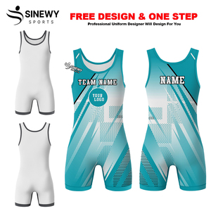 Custom Adult Men's Wrestling Singlets T-<b>Shirts</b> Uniform Front Logo Breathable Spandex/<b>Polyester</b> Heat-Transfer Printed 260g OEM - Product Image 5