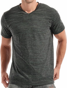 Camiseta de manga corta para hombre de algodón grueso de alta calidad, corte oversize, estilo urbano, cuello en V, talla grande, informal, estampada. - Product Image 5