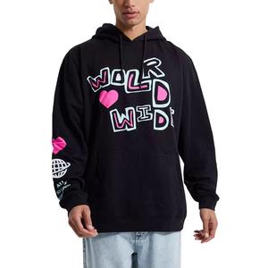 <b>Mens</b> Winter 100% Cotton Embroidered Puff Printed Breathable Fleece Heavyweight <b>Hoodie</b> with Pocket High Street Vintage Style - Product Image 1