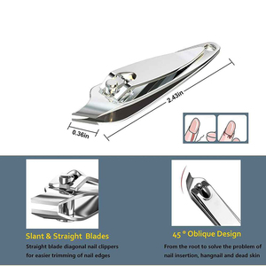 Premium Stainless Steel Professional Nail Cutter Clipper Curved Straight Wide Jaw Opening Pointed Finger Toe Nails Durable - Product Image 4