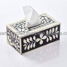 Caja de papel de seda con incrustaciones de hueso hechas a mano elegante servilleta artesanal hogar Hotel vajilla solución de almacenamiento decorativa colgante - Product Image 5