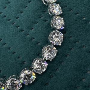 Pulsera de Diamantes Redondos Cultivados en Laboratorio de 27.08 CT, Certificada por IGI, Oro Sólido de 14K, Joyería Fina de Lujo para Mujer, Aniversario - Product Image 4