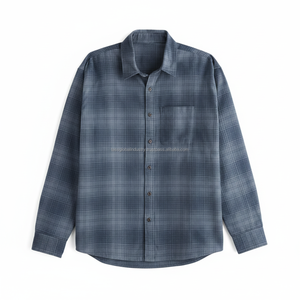 Camisa de Franela para Mujer, Azul a Cuadros, Manga Larga, Personalizada, OEM, Venta al Por Mayor - Product Image 6