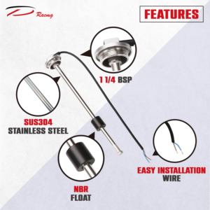 Sensor de nivel de tanque de agua eléctrico Universal de 0 - 190 Ohm, Sensor de nivel de flotador de tanque de combustible, emisor, barco marino, caravana, furgoneta - Product Image 3