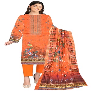 ชุดเดรสปาร์ตี้3ชิ้นสำหรับผู้หญิง, ชุดเดรสปาร์ตี้ชุดเดรสลำลองสไตล์ปากีสถานและอินเดีย - Product Image 1