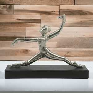 Figura de Bailarina Moderna de Aluminio, 25.5cm L x 10cm W x 20cm H, Hecha a Mano, Ecológica, Escultura Artística de Sobremesa, Jaffs Exports - Product Image 5
