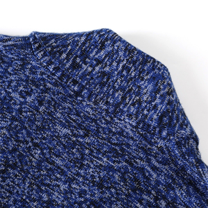 Sigma Premium Blue & White V-neck <b>Toggle</b> Cardigan Classic Knit Women's Sweater with Patch Pockets Winter Casual - Product Image 6