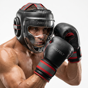 Protector de Cabeza de Cuero para MMA y Boxeo, con Logotipo Impreso, Ajustable, para Kickboxing, Muay Thai y Artes Marciales - Product Image 4