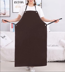 Durable polyester <b>kitchen</b> <b>apron</b> customized design with button closure short sleeve unisex style for professional <b>kitchen</b> use - Product Image 1