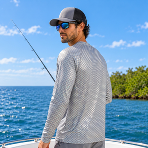 Camisa de pesca de corte regular de 150 g/m² al por mayor, camisa de protección solar para pescadores, ropa de pesca para tiendas de artículos para exteriores - Product Image 1