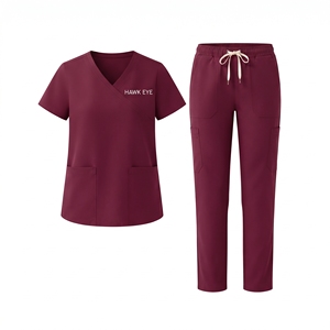 Ensemble de tenue médicale tissée pour femme : pantalon d'infirmière et haut de médecin, uniforme d'hôpital et de soins de santé - Product Image 1