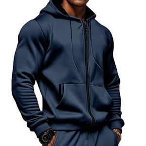 Sudadera con Capucha de Forro Polar Lavado 100% Algodón, Diseño Sólido, Invierno, Formal, Ecológica, Impresión Digital, Servicio OEM, para Hombre - Product Image 3
