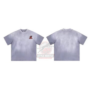 Nouveaux T-shirts délavés au soleil, style décontracté, pour l'été, en gros - Product Image 5