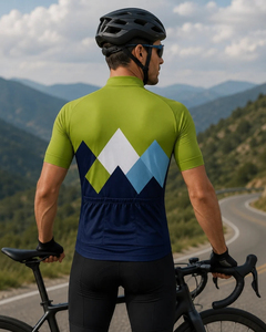 Maillot de Ciclismo de Manga Corta para Hombre, Diseño Color Block con Estampado por Sublimación, Transpirable, para Bicicleta de Carretera - Product Image 6
