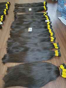 Cheveux humains vierges super double tirés vietnamiens et cambodgiens, de haute qualité, non traités, en vrac, noir naturel, ondulés, blanchis, Volos - Product Image 4