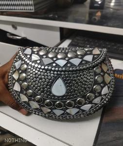 Handmade Designer <b>silver</b> Brass <b>Clutch</b> Exclusive Ladies Evening <b>Bag</b> for Special Occasions for Bridal Use from f s international - Product Image 1