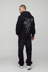 Sweat-shirt à capuche pour homme, en tissu polaire, polyester/coton, imperméable, respirant, broderie personnalisée, logo sur le devant, décontracté - Product Image 3