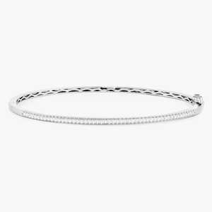 กำไลข้อมือเพชรเลี้ยงในห้องปฏิบัติการแบบบาง ทองคำแท้ 14K 18K ดีไซน์เรียบหรู ซ้อนกันได้ ขายส่งราคาโรงงาน B2B - Product Image 3