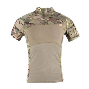 Camiseta Táctica de Entrenamiento para Hombre, Camiseta de Manga Corta de Algodón, Tela de Camuflaje, Entrenamiento al Aire Libre - Product Image 1