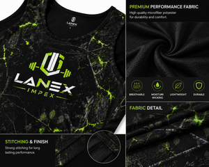 Custom Men's Black Green Camo Gym Tank Top Sublimation Quick Dry Fitness <b>Stringer</b> <b>Vest</b> Bodybuilding Sleeveless Workout Polyester - Product Image 5