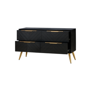 Commode en bois de qualité supérieure de la collection GALAXY avec 4 tiroirs, meuble de rangement pour chambre à coucher, design moderne, meubles pour la maison - Product Image 1
