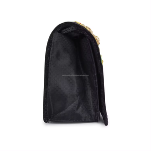 Bolso de mano de tela bordado hecho a mano a la moda para mujer estilo étnico con bolso bordado de pavo real colorido - Product Image 3