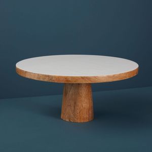 Wooden Eco-Friendly <b>Cake</b> <b>Stand</b> & Platter Round Floral Design Non-Toxic Hand Wash Only Tools 1-Piece <b>Set</b> - Product Image 4