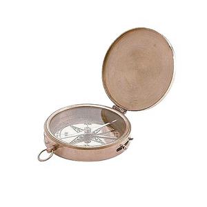 Boussole lumineuse en laiton portable de conception antique pour le camping en plein air nouveau style de montre classique pour la navigation de vente de randonnée de voyage - Product Image 2