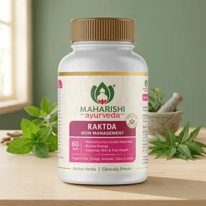 Tabletas de Suplemento de Hierro Ayurvédico con Extracto Herbal Silvestre Prensado en Frío Raktda Premium para Apoyo Natural de Hierro, Bienestar Diario y Energía - Product Image 1