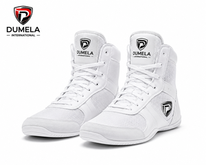 Ensembles de boxe personnalisés Dumela, couleur blanche, en cuir, écologiques, confortables, respirants, pour toutes les saisons, bottes d'entraînement - Product Image 1