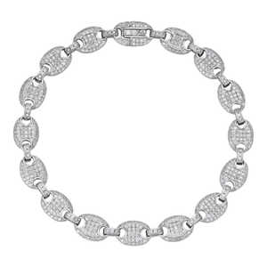 Bracelet tennis unisexe en argent sterling 925 avec moissanite, maillons de chaîne, coupe brillante ronde, bijoux pour mariage et soirée - Product Image 4