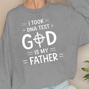 Sudaderas de punto informales con estampado DNA God para mujer, 100% poliéster - Product Image 2