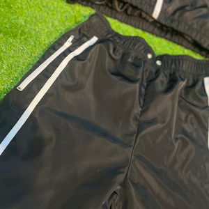 Conjunto Deportivo OEMBoys Negro, Sudadera con Capucha de Manga Larga, Cintura Elástica, Estilo Deportivo, Impermeable, Cortavientos, Secado Rápido, Nailon Ligero - Product Image 3