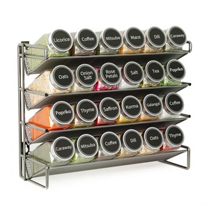 Multi Layer Silver Finished Metal Spice Holder Perfect for Home Organization and Clutter Free <b>Kitchen</b> <b>Storage</b> From India - Product Image 5