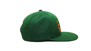 Custom Green <b>Snapback</b> <b>Cap</b> With Orange Embroidery 6-Panel Street Style Crafted in Vietnam Factory High Quality Casual Apparel - Product Image 2